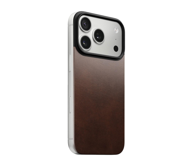 Nomad Magnetic Leather Back na iPhone 17 Pro MagSafe rustic brown - 1362285 - zdjęcie